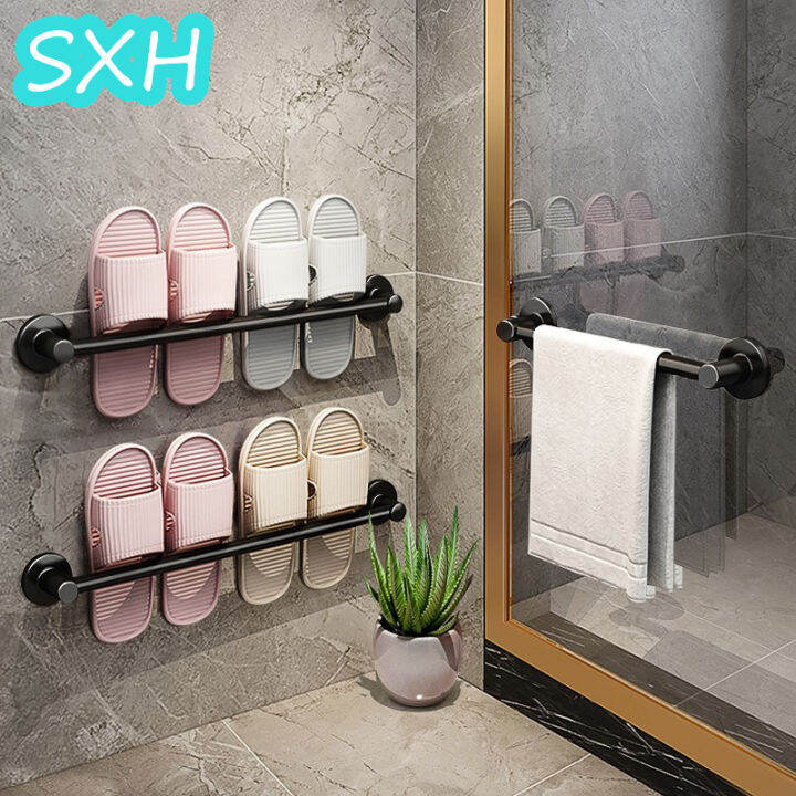 sxh-ห้องน้ำชั้นวางรองเท้าแตะหมัดฟรีห้องน้ำติดผนังการจัดเก็บสิ่งประดิษฐ์ห้องน้ำรองเท้าชั้นวางท่อระบายน้ำชั้นวางห้องน้ำเก็บเข้าลิ้นชัก