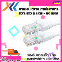 สายแลนสำเร็จรูป สายแลนคุณภาพดี ภายในอาคาร แบรนด์ XLL CAT6 UTP INDOOR (250 MHz) w/Cross Filler, 23 AWG 1 Gigabit ความยาว 2 - 50 เมตร