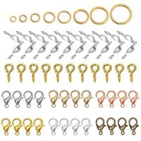 Stainless Steel Lobster Clasps Earring Hook Jump Open Ring Tiny Mini Eye Pins Extension Chain For Jewelry Making DIY Accessories