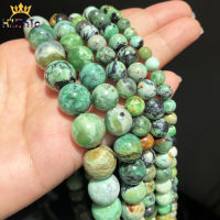 Natural Variscite Mineral Beads African Turquoises Round Loose Spacer Beads For Jewelry DIY Making Bracelet Accessories 15