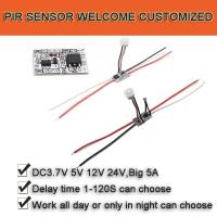 【YD】 Sensor 5V 12V Movement Detector Delay Choose PIR Strip Module Tape