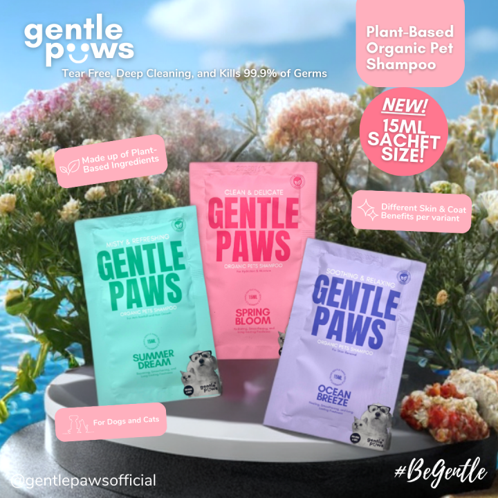 Luscious 15ml Gentle Paws Natural Organic Sachet Pack Tear Free Plant