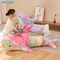 Plush Rainbow Shark Plush Toys Colorful Shark Plush Pillow Stuffed Animal Plushies For Kids Birthday Christmas Gifts