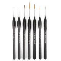 ❏✺ Dainayw Detail Paint Brushes Set 7 pcs Miniature Brushes for Fine Detailing Art Painting - อะคริลิก สีน้ำ น้ำมัน โมเดล