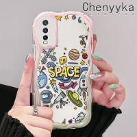 เคส Chenyyyka สำหรับ VIVO Y20 Y20i Y20s Y12s Y20 2021 Y11s Y12A Y20T Y20S ม. Y20S เคสรูปการ์ตูนน่ารักคอสมิคแพลนเนต์สีสันสดใสเคสป้องกันกล้องเคสโทรศัพท์โปร่งใสกันกระแทกเคสซิลิโคนอ่อนชัดเจน"