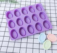 Ellipse silicone mold พิมพ์ซิลิโคน  พิมพ์วงรี 15 ช่อง ขนาด 25 x 30 ซม.  ทำขนม โมลสบู่ พุดดิ้ง เบเกอรี่