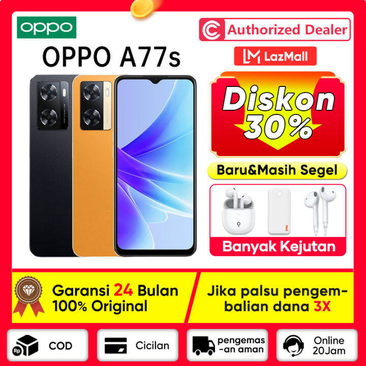 Oppo A77S RAM 8GB+8GB Extended ROM 128GB 6.56 Inci 33W FlashCharge ...