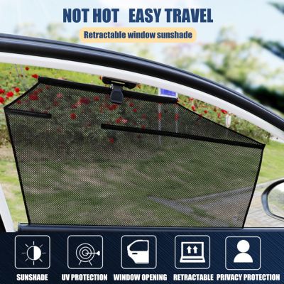 hot【DT】 Retractable Car Side Window Sunshades Lift Protection Film Rear Sunshade Curtain