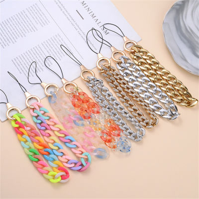 Crystal Phone Strap Mobile Phone Chain Lobster Buckle Phone Strap Acrylic Phone Strap AB Dazzle Phone Strap