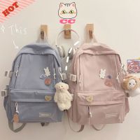 【 CC】 School bag Korean style Womens nylon Harajuku ulzzang backpack Beg sekolah perempuan