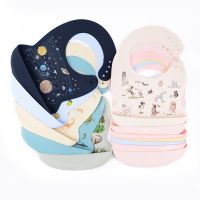 【DT】hot！ LOFCA 1pc Baby Bibs Silicone Feeding Saliva Cartoon Aprons Adjustable Different styles of