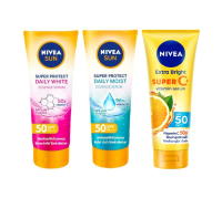 Nivea Sun Extra Protect Daily Glow / Moist / Super C+ ครีมกันแดดสำหรับผิวกาย 70 / 84 มล.