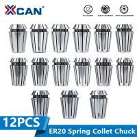 XCAN ER20 Spring Collet Chuck 1-12mm CNC Router Spring Chuck สําหรับเครื่องแกะสลัก 12pcs Collet Chuck Set Milling เครื่องมือ Holder