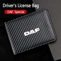 hgjmgkkk Genuine Leather Credit Card Case Car Drivers License Cover Coin Purse Wallet With Drivers License Slots for DAF xf cf lf van