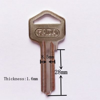 อุปกรณ์กุญแจประตู Br ว่างเปล่าแบบ S แบบมีร่องพร้อมกุญแจเปล่า [5ชิ้น/ล็อต]