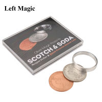 Scotch &amp; Soda โดย Oliver Magic (Morgan Dollar และ Queen Victoria Ancient Coin) Close Up Magia Magic Tricks Gimmick Magic Props