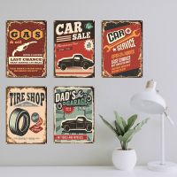 Vintage Motor โปสเตอร์โรงรถเครื่องมือป้ายโลหะ-รถแก๊สอัตโนมัติป้ายดีบุก Wall Decor สำหรับร้านซ่อม Plaque Decoration