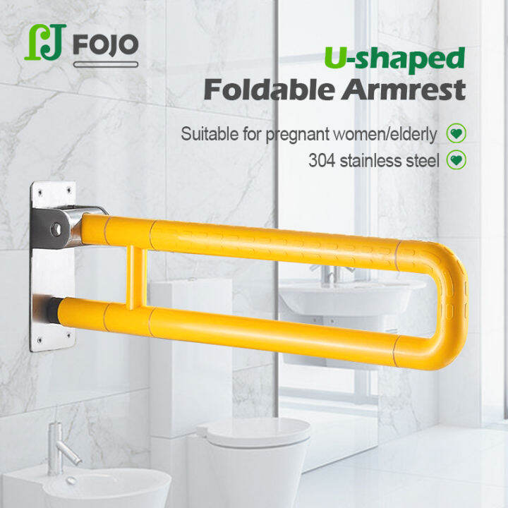 【FOJO】OfficialHandicap Grab Bars Rails Toilet Handrails Bathroom Safety