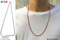 สร้อยคอผ่าหวายโรสโกลด์ necklace hiphop สแตนเลสแท้ Stainless แฟชั่นชาย แฟชั่นผู้หญิง 316l allacc