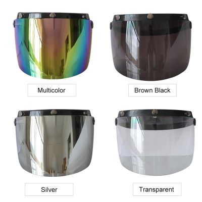 【LZ】卍✺  Motocicleta Capacetes Lente Anti-UV Anti-Scratch Moda Visor Windshield Lens Universal para Capacetes Padrão 3-Snap Open Face