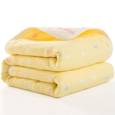 Imebababเด็กผ้าเช็ดตัวผ้าห่อตัวเด็ก110ซม. และ80ซม. ผ้ามัสลินเด็กทารกผ้าฝ้ายหกชั้นผ้าห่มเครื่องนอนเด็กผ้าห่ม