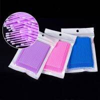 ✐ 100Pcs Disposable Eyelash Cotton Swab Micro Brushes Individual Eyelashes Extension Removing Tools Mascara Wand Applicator