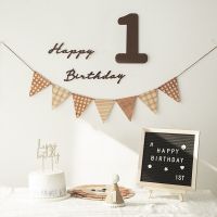 Baby 1st Birthday Number Set Backdrop Decora Kids Happy Birthday Party Photo Prop Wooden Banner Banners Streamers Confetti