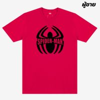 Marvel Men&amp;Women Spider-man T-Shirt - เสื้อมาร์เวลผู้ชายและผู้หญิง พิมพ์กำมะหยี่ลายสไปเดอร์แมน 0QFJ