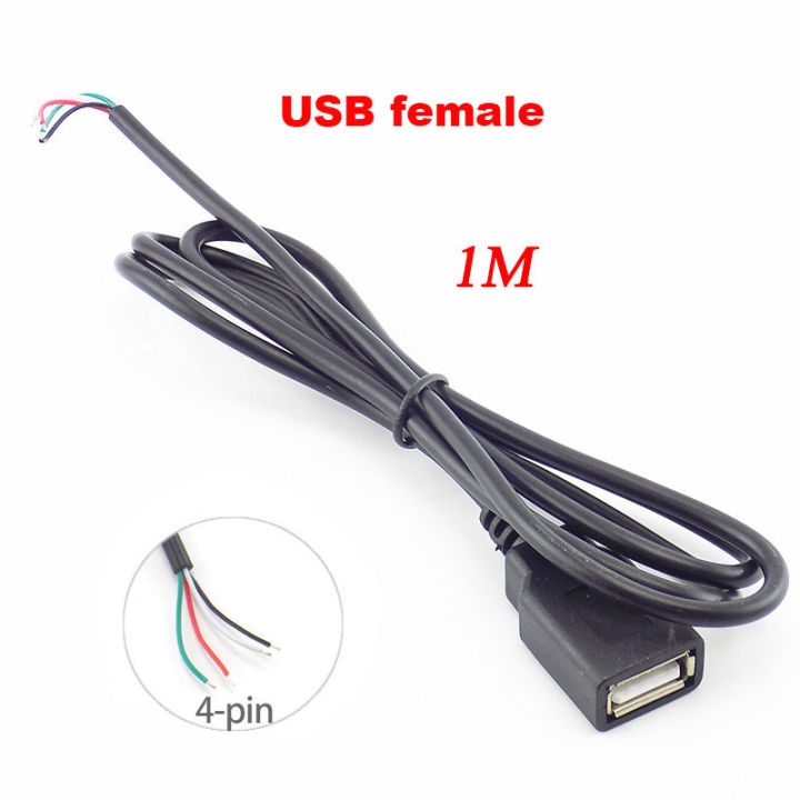 qkkqla-1m-2pin-4pin-usb-2-0-a-female-male-jack-power-charge-charging-data-cable-extension-wire-connector-diy-5v-adapter