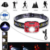 8000LM Mini COB USB LED Headlight Rechargeable Headlamp