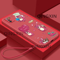 เคสสำหรับ Infinix Smart 5เคสโทรศัพท์ขอบสี่เหลี่ยมลายการ์ตูนอะนิเมะน่ารักดีไซน์ TPU อ่อนลายการ์ตูนเคสนิ่มที่ได้รับความนิยมฟรีสายคล้องดีไซน์ขอบตรง