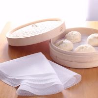 Reusable Kitchen Silicone Steamer Mesh Non-stick Pad Round Shape Dumplings Mat Steam Buns Baking Pastry Dim Sum Mesh