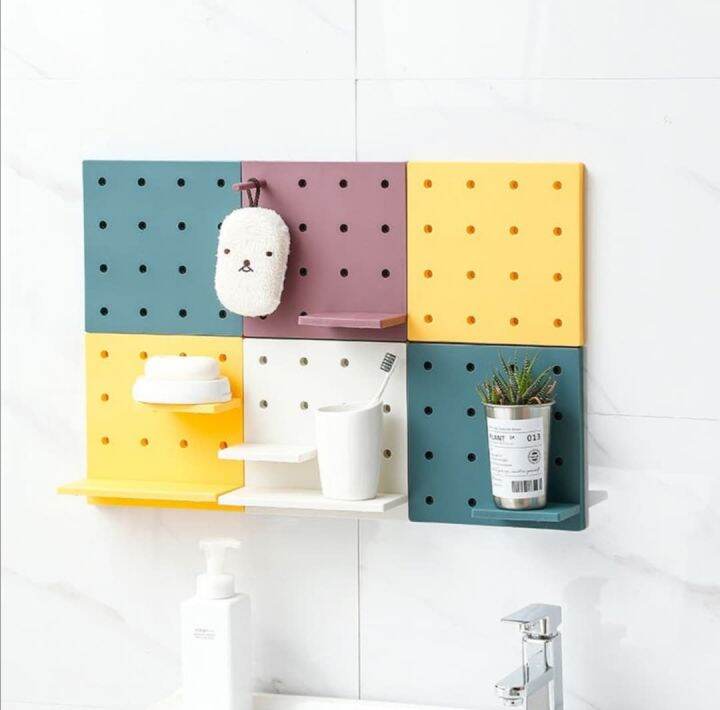 Waterproof Peg Board Durable DIY Perforated Wall Shelf Hole Board Plate ...