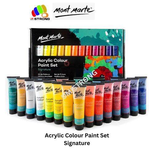 Mont Marte Signature Acrylic Paint Set 18/24/36/48 Set x 36ml | Lazada ...