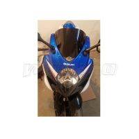 【New-store】 Ebrahim Auto รถจักรยานยนต์ Double Bubble กระจกบังลมสำหรับ2007 2008 Suzuki GSX-R1000 GSXR1000 GSXR GSX-R 1000 K7 K8สีดำ