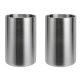 2 Pack Wine Cooler 1.6L Stainless Steel Ice Bucket Champagne Wine Bottle Cooler for Bar Kitchen Home