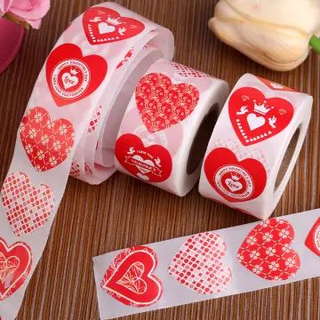 10 Sheets Heart Stickers Love Decorative Sticker Kids Envelopes