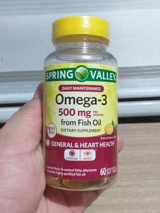Spring Valley OMEGA3 500mg from fish oil 60 softgel Lazada PH