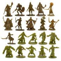 【CW】 TRPG เกมกระดาน Zombicide Miniature สีเขียว Horde วีรบุรุษผู้รอดชีวิตอัศวินนักรบ Priest Dwarf Warlock Orc Fantasy รูปร่างซอมบี้ A วันวาเลนไทน์ ของขวัญ ของขวัญ