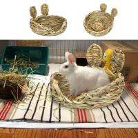 Grass House for Rabbits Straw Woven Natural Hamster Hideaway Warm Teeth Grinding Pet Sleeping Tool for Guinea Pig Rabbit and Other Small Animals handsome