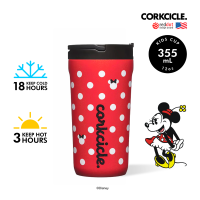 CORKCICLE  แก้วสแตนเลส เก็บความเย็นได้นาน 9 ชม. เก็บความร้อนได้ 3 ชม. 355ML รุ่น KIDS CUP MINNIE - POLKA DOT RED 12OZ