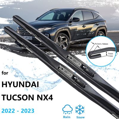 กระจกบังลมหน้ารถเปลี่ยนเครื่องตัดยางก้านปัดน้ำฝนฤดูหนาว,สำหรับ Hyundai Tucson NX4 2022 2023ไร้กรอบ