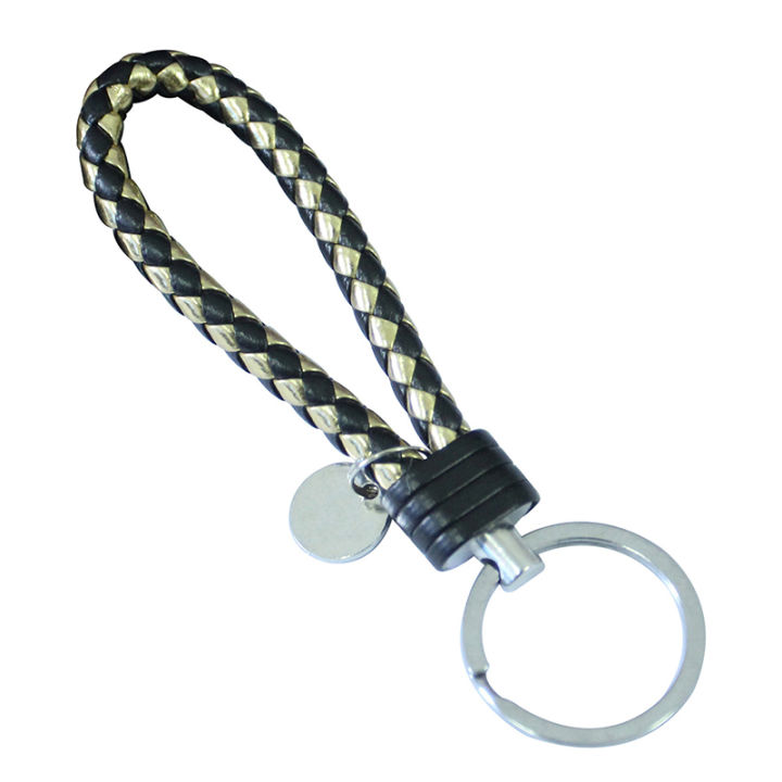 carmelun-กระเป๋าถือที่ใส่กุญแจรถยนต์พวงกุญแจเชือกหนังทอ-pu-หลากสีพวงกุญแจทำมือแบบ-diy-สำหรับผู้ชายผู้หญิง