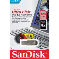 SanDisk Ultra Flair Flash Drive USB 3.0 128GB Speed 150MB/s (SDCZ73_128G_G46) เมมโมรี่ การ์ด แซนดิส แฟลซไดร์ฟ อุปกรณ์จัดเก็บข้อมูล คอมพิวเตอร์ โน๊ตบุ๊ค Notebook PC ประกัน Synnex รับประกัน 5 ปี