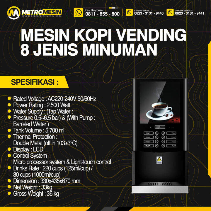 Mesin Kopi Vending 8 Jenis Minuman | Lazada Indonesia
