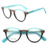 BETSION Wood Grain Design แว่นตาสำหรับผู้หญิง R กรอบแว่นตา Acetate Full Rim Mens Vintage แว่นตาแว่นตา