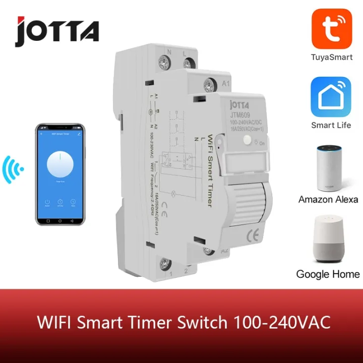 Home Smart 18mm 1P WiFi Remote APP Control Circuit Breaker Timing ...