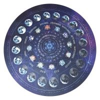 Tarot Tablecloth Magic Altar Table Cloth Astrology Pad Round Shape Pendulum Pad 918E