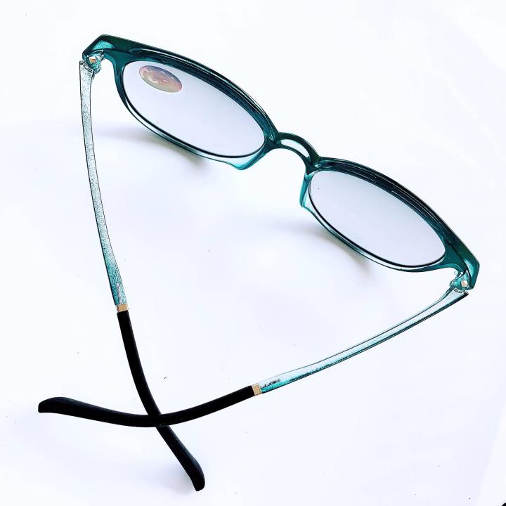 glasses-แว่นสายตายาว-175-ออโต้เลนส์-สีดำเขียว-แว่นทรงรี-สวยหรูดูเท่ห์มากๆ-น้ำหนักเบามาก-เลนส์โฟโตโครมิค-ปรับสีเข้มขึ้นโดยอัตโนมัติ