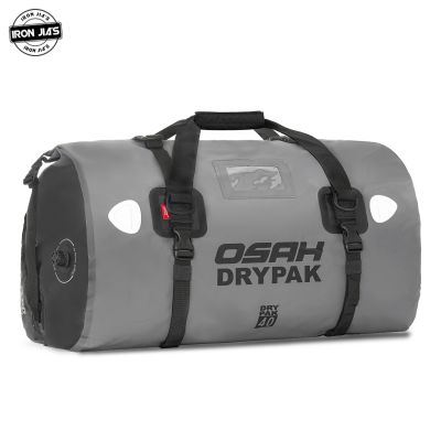 ✚ IRON JIAS Motorcycle Tail Bag Waterproof 500D PVC Dry Luggage Roll Pack Backpack Duffle Motorbike Rear Seat Bags